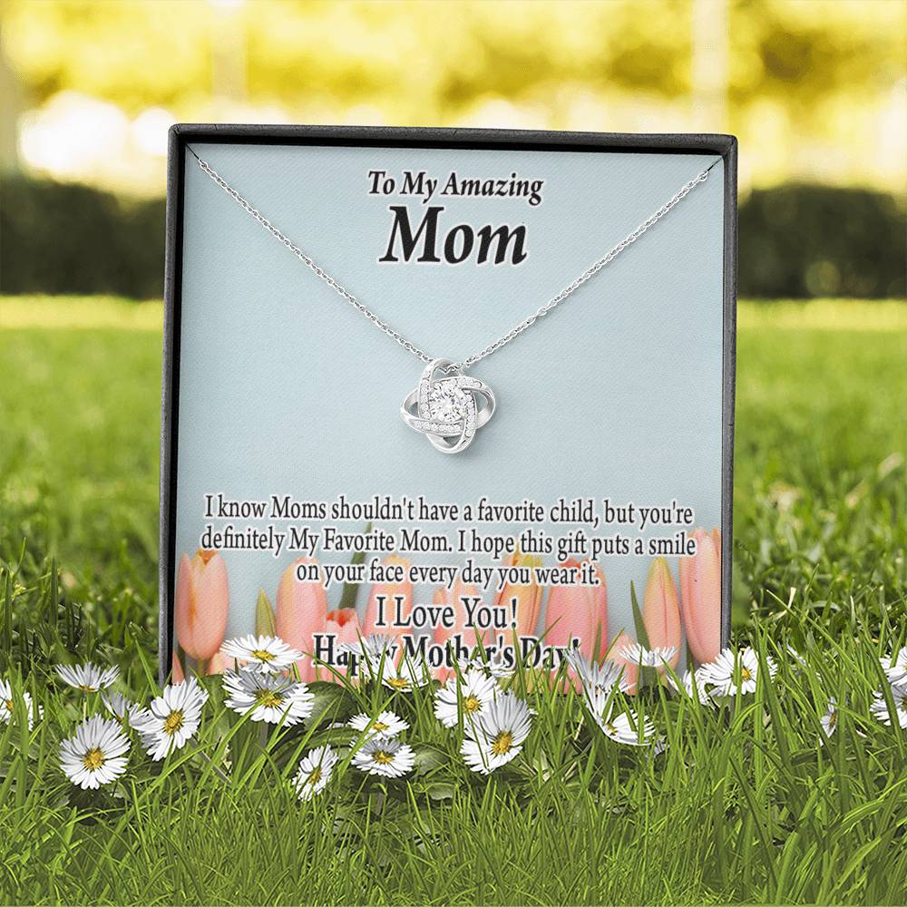 To Mom My Favorite Love Knot Message Card From Son Daughter Gift Anniversary Birthday Graduation Mothers Day-Express Your Love Gifts