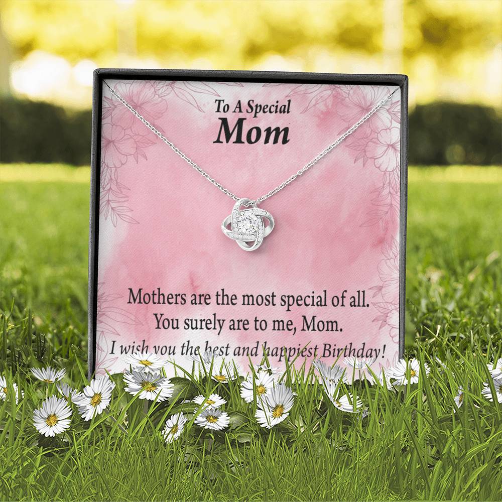 To Mom Special Birthday Love Knot Message Card From Son Daughter Gift Anniversary Birthday Graduation-Express Your Love Gifts
