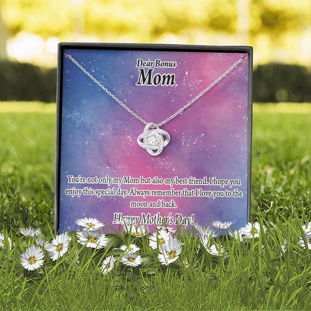 Bonus Mom Bestfriend Happy Mother'S Day Love Knot Message Card From Son Daughter Gift Anniversary Birthday Graduation Mothers Day-Express Your Love Gifts