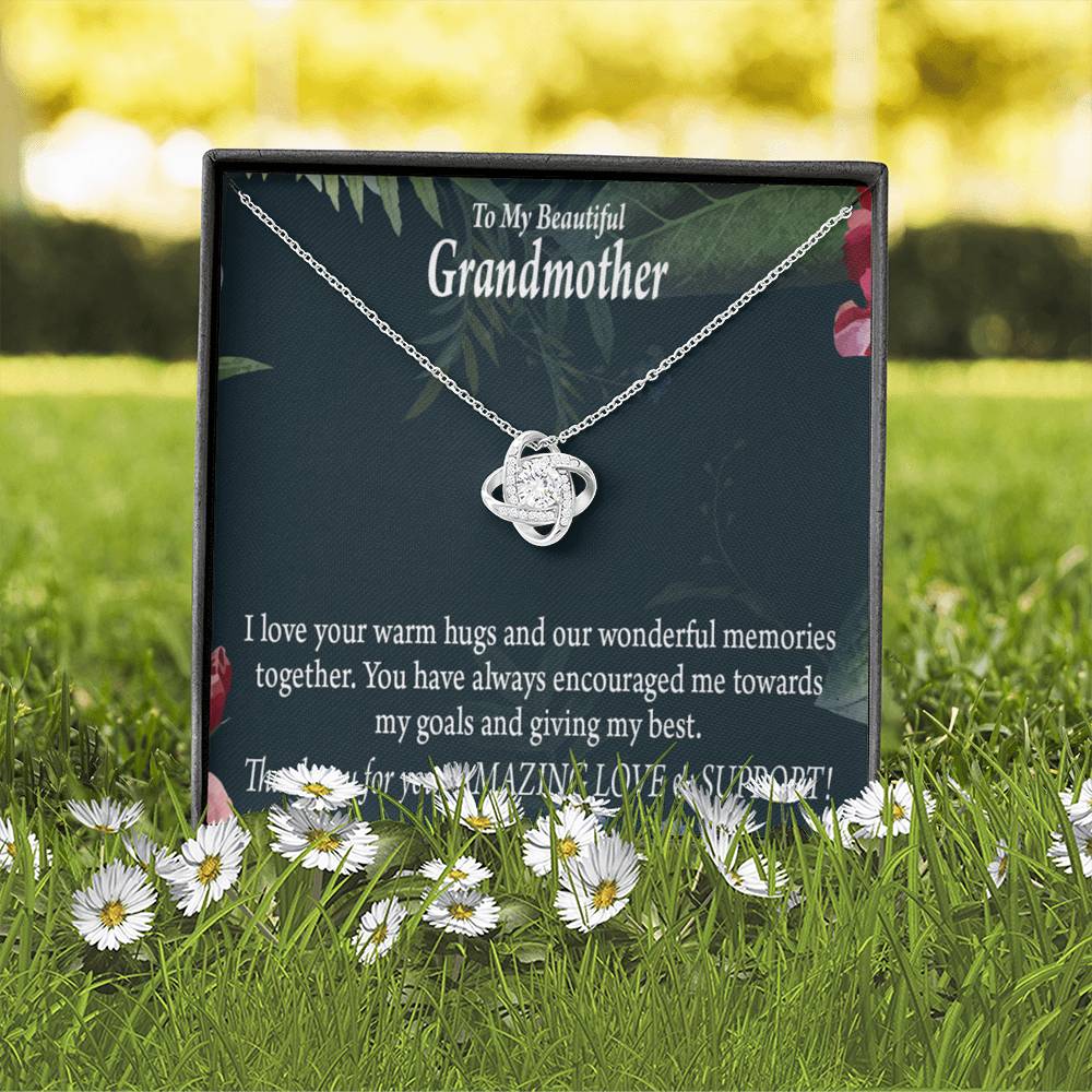 Grandmother Necklace Mothers Day From Grandson Love Knot Message Card-Express Your Love Gifts