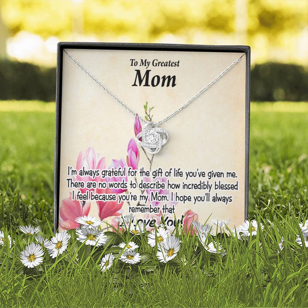 To Mom Incredibly Blessed Love Knot Message Card From Son Daughter Gift Anniversary Birthday Graduation Mothers Day-Express Your Love Gifts