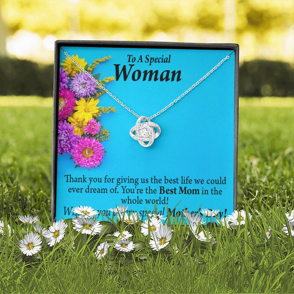 Happy Mothers Day To Best Love Knot Message Card From Son Daughter Gift Anniversary Birthday Graduation Mothers Day-Express Your Love Gifts