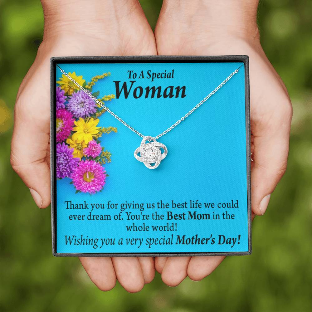 Happy Mothers Day To Best Love Knot Message Card From Son Daughter Gift Anniversary Birthday Graduation Mothers Day-Express Your Love Gifts