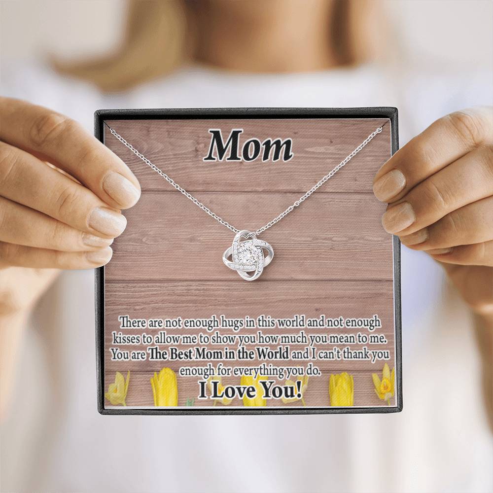 To Mom Best Mom In World Love Knot Message Card From Son Daughter Gift Anniversary Birthday Graduation Mothers Day-Express Your Love Gifts