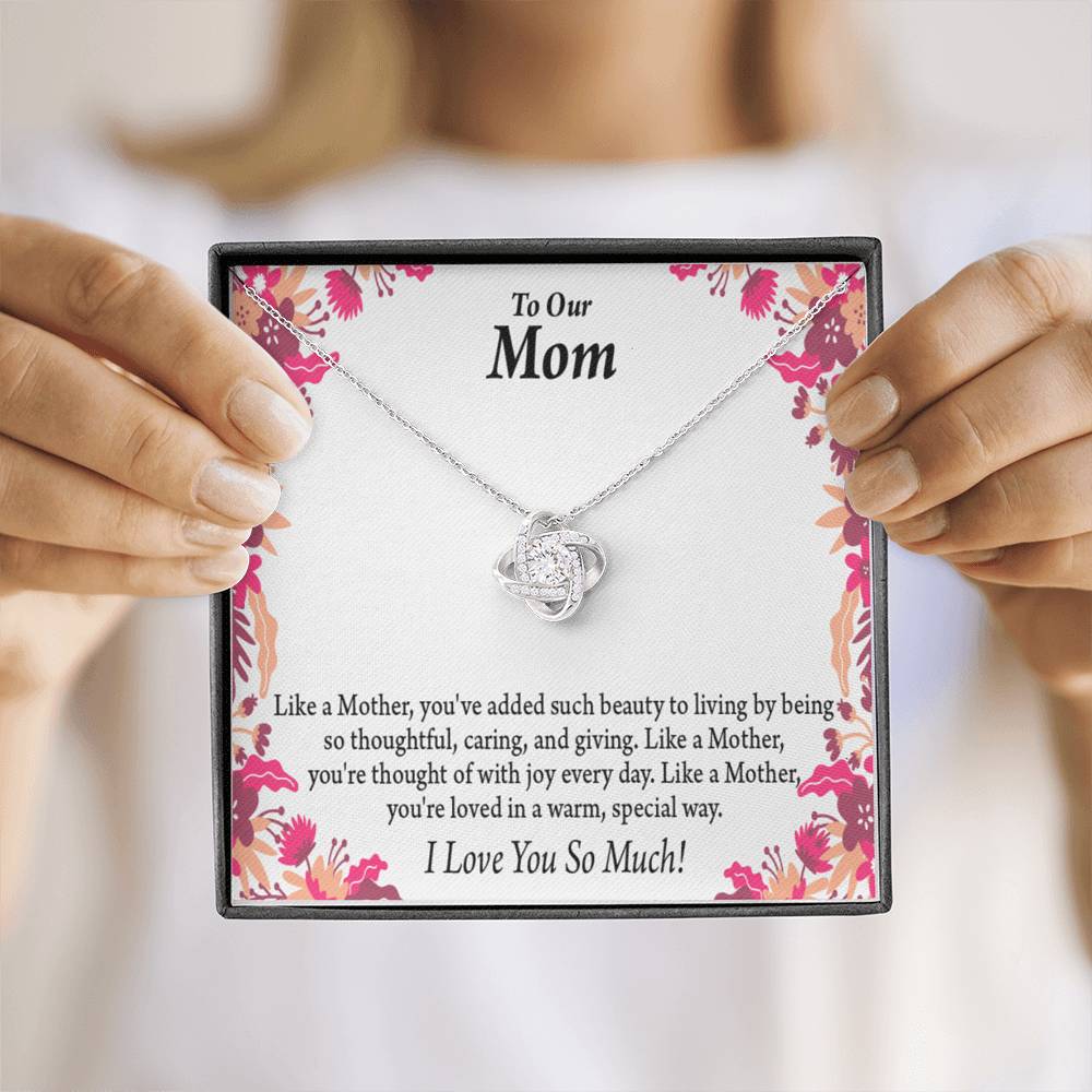 Like A Mother Love Knot Message Card From Son Daughter Gift Anniversary Birthday Graduation-Express Your Love Gifts