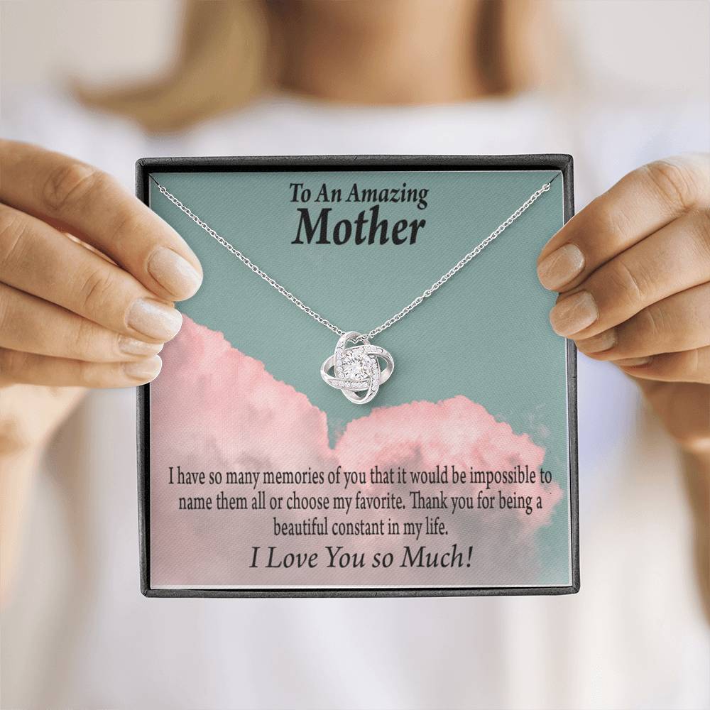 To Mom Constant In My Life Love Knot Message Card From Son Daughter Gift Anniversary Birthday Graduation-Express Your Love Gifts