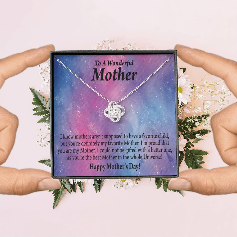 Best Mom In The Universe Happy Mother'S Day! Love Knot Message Card From Son Daughter Gift Anniversary Birthday Graduation Mothers Day-Express Your Love Gifts