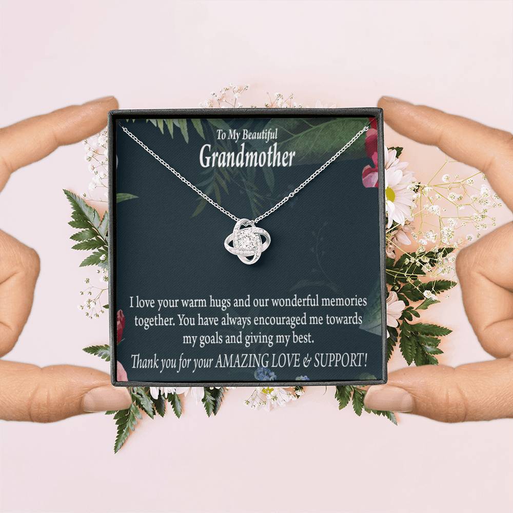 Grandmother Necklace Mothers Day From Grandson Love Knot Message Card-Express Your Love Gifts