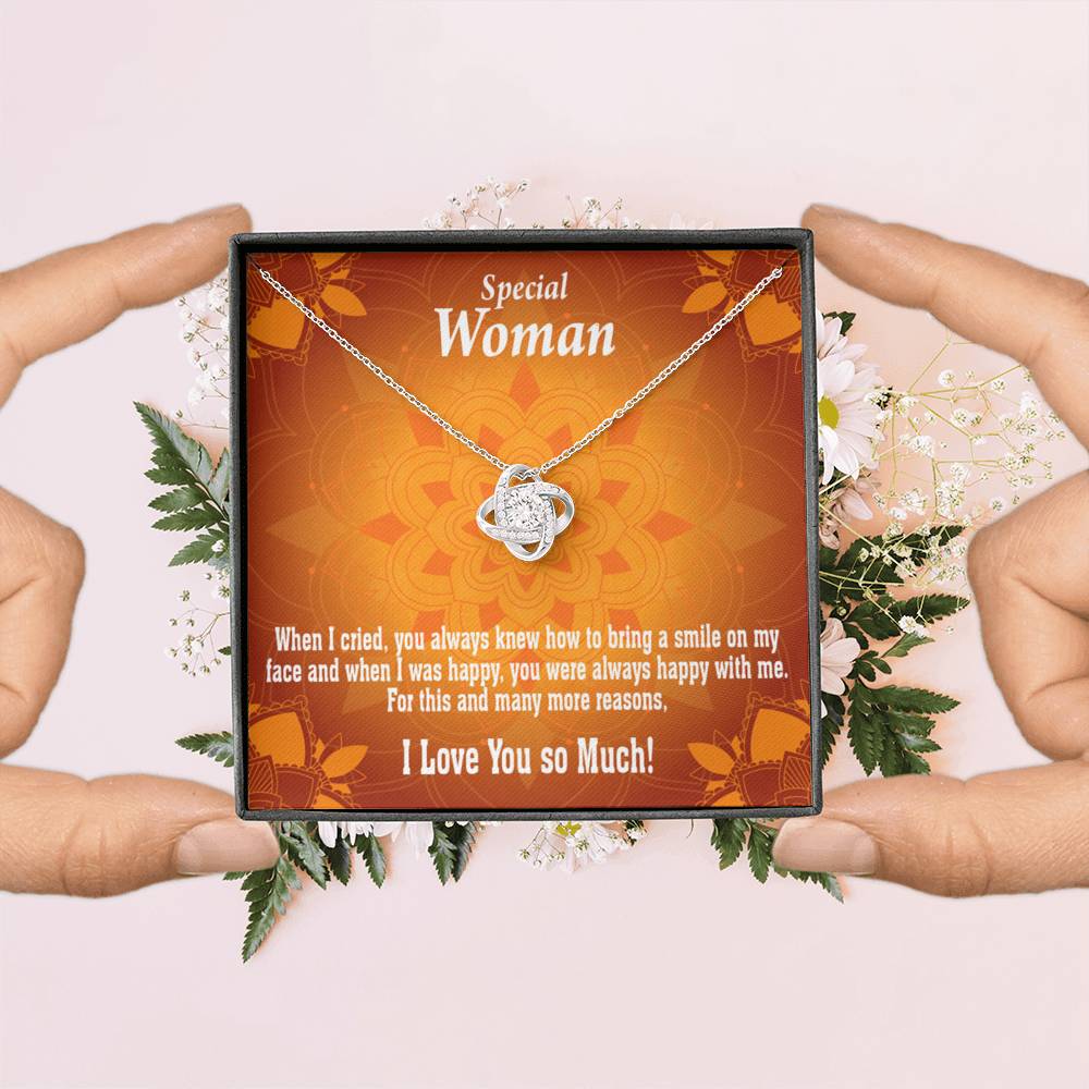 To Mom Always Happy Love Knot Message Card From Son Daughter Gift Anniversary Birthday Graduation Mothers Day-Express Your Love Gifts