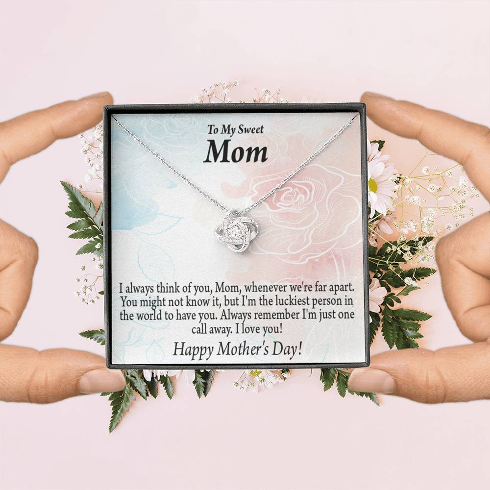 Thinking Of You Happy Mother'S Day Love Knot Message Card From Son Daughter-Express Your Love Gifts