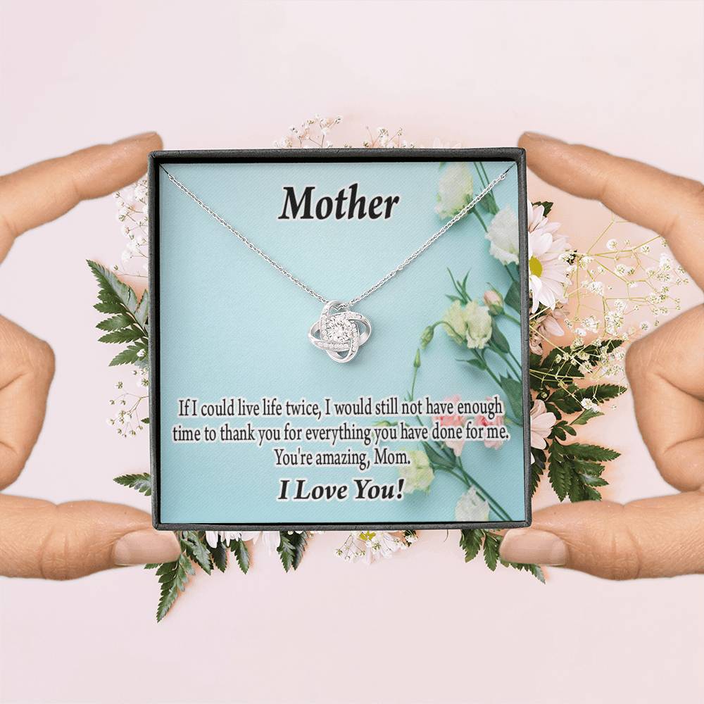 To Mom Not Enough Love Knot Message Card From Son Daughter Gift Anniversary Birthday Graduation Mothers Day-Express Your Love Gifts
