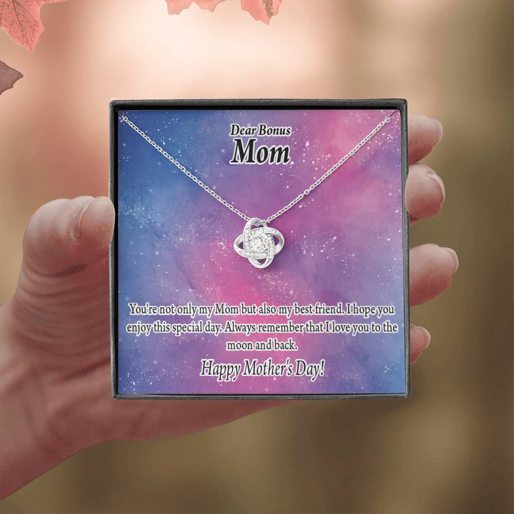 Bonus Mom Bestfriend Happy Mother'S Day Love Knot Message Card From Son Daughter Gift Anniversary Birthday Graduation Mothers Day-Express Your Love Gifts