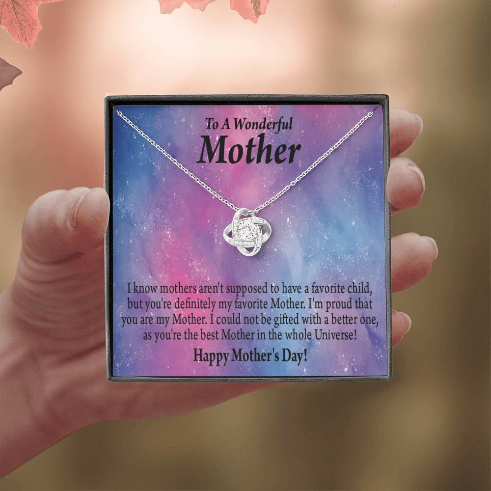Best Mom In The Universe Happy Mother'S Day! Love Knot Message Card From Son Daughter Gift Anniversary Birthday Graduation Mothers Day-Express Your Love Gifts