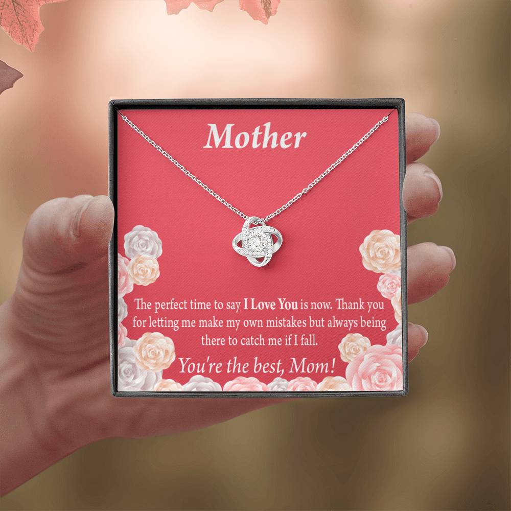 Mother Perfect Time Love Knot Message Card From Son Daughter Gift Anniversary Birthday Graduation Mothers Day-Express Your Love Gifts