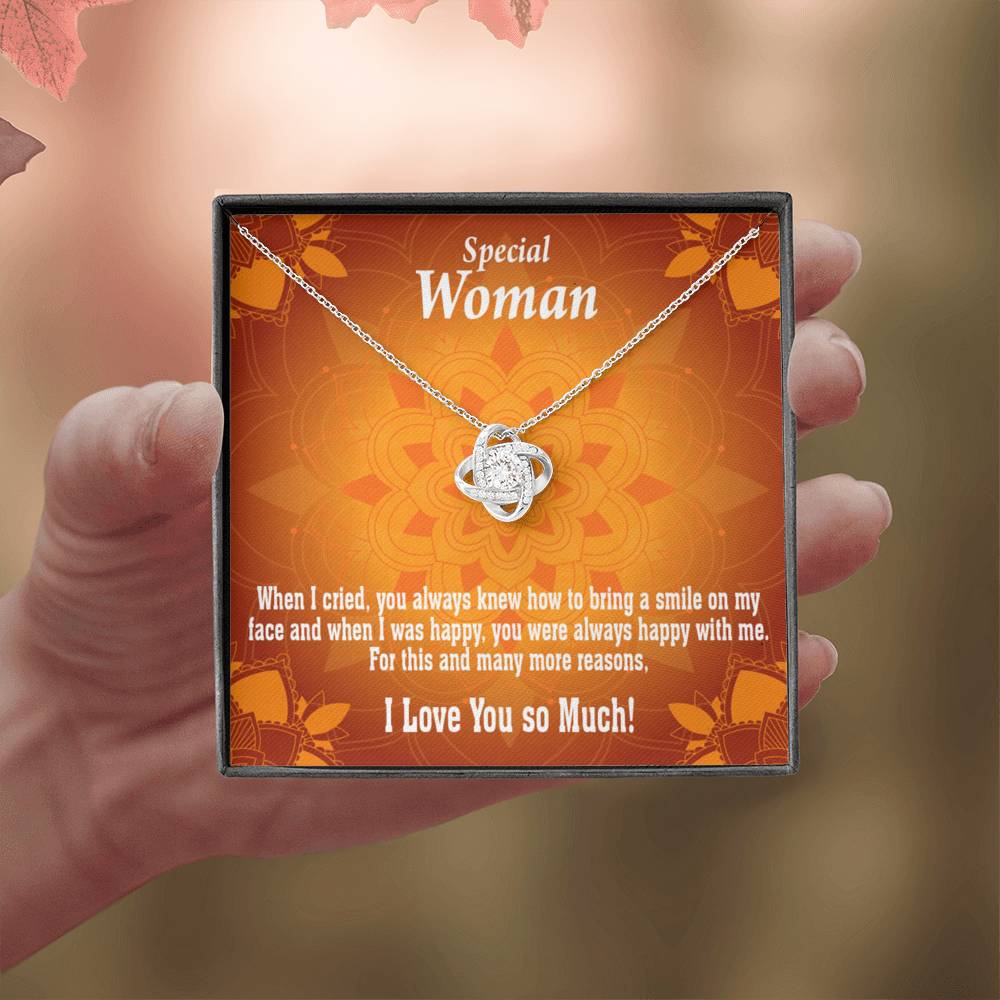 To Mom Always Happy Love Knot Message Card From Son Daughter Gift Anniversary Birthday Graduation Mothers Day-Express Your Love Gifts