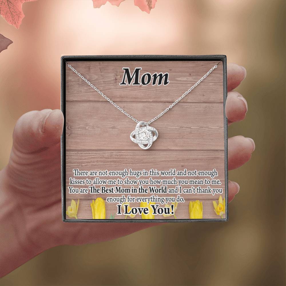 To Mom Best Mom In World Love Knot Message Card From Son Daughter Gift Anniversary Birthday Graduation Mothers Day-Express Your Love Gifts