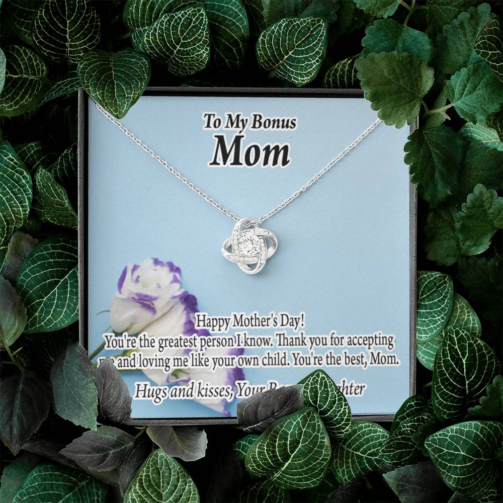 Bonus Mom Happy Mother'S Day Love Knot Necklace Pendant Message Card-Express Your Love Gifts