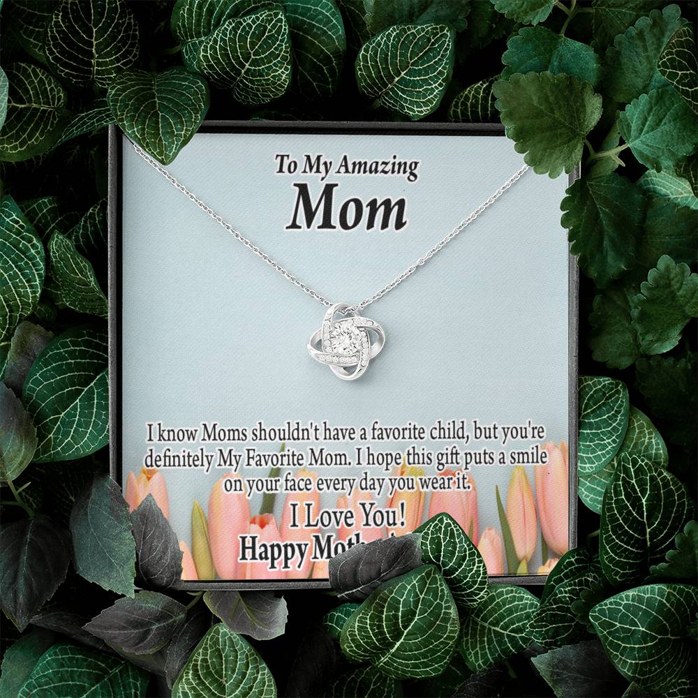 To Mom My Favorite Love Knot Message Card From Son Daughter Gift Anniversary Birthday Graduation Mothers Day-Express Your Love Gifts