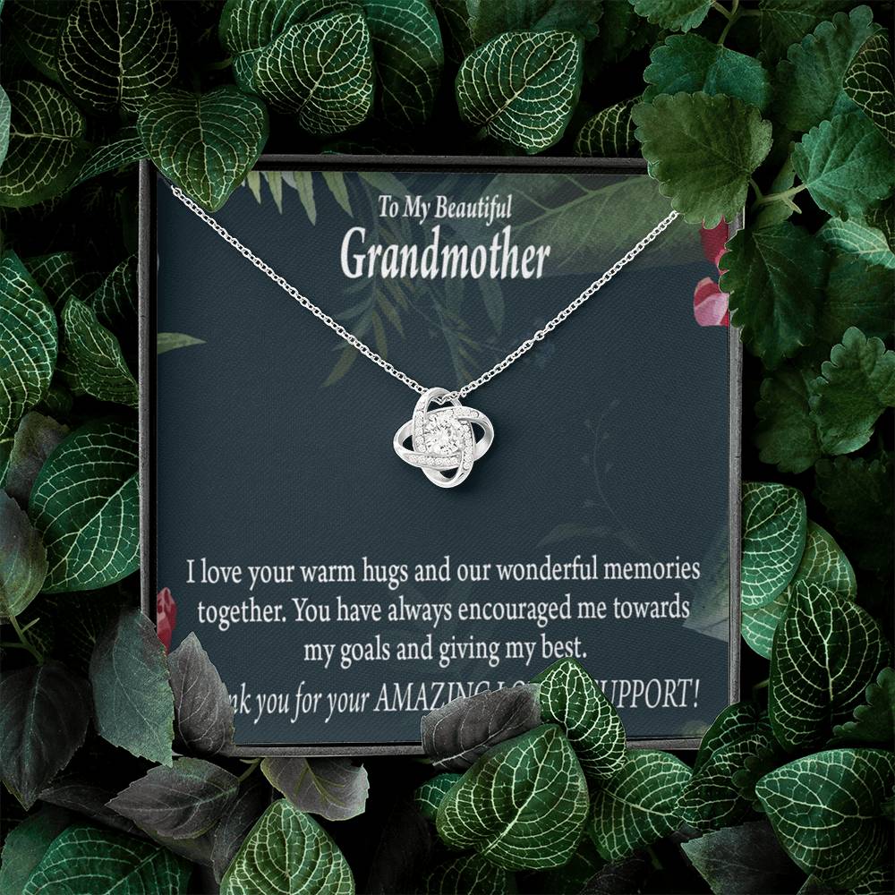 Grandmother Necklace Mothers Day From Grandson Love Knot Message Card-Express Your Love Gifts