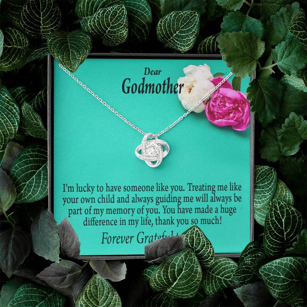 Godmother Necklace Not Everyone Has You Love Knot Message Card From Son Daughter Gift Anniversary Birthday Graduation-Express Your Love Gifts