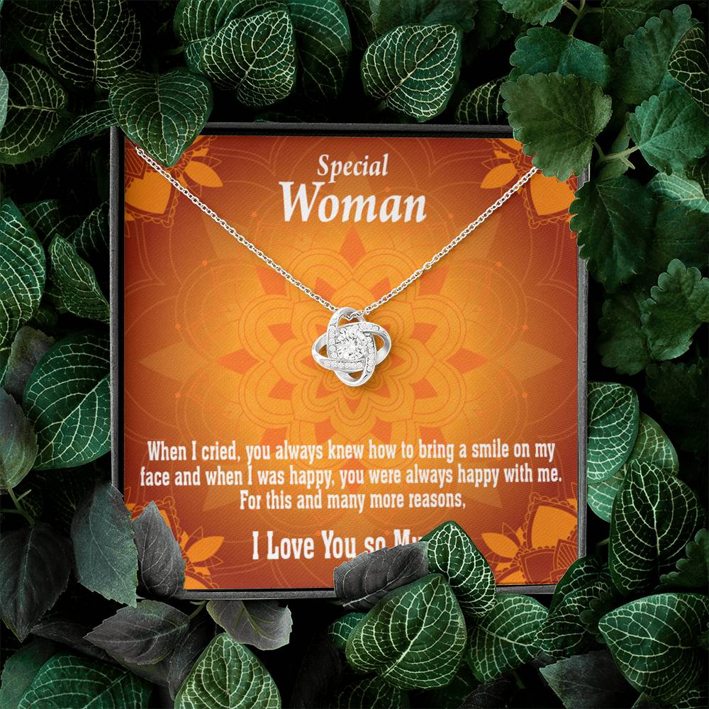 To Mom Always Happy Love Knot Message Card From Son Daughter Gift Anniversary Birthday Graduation Mothers Day-Express Your Love Gifts