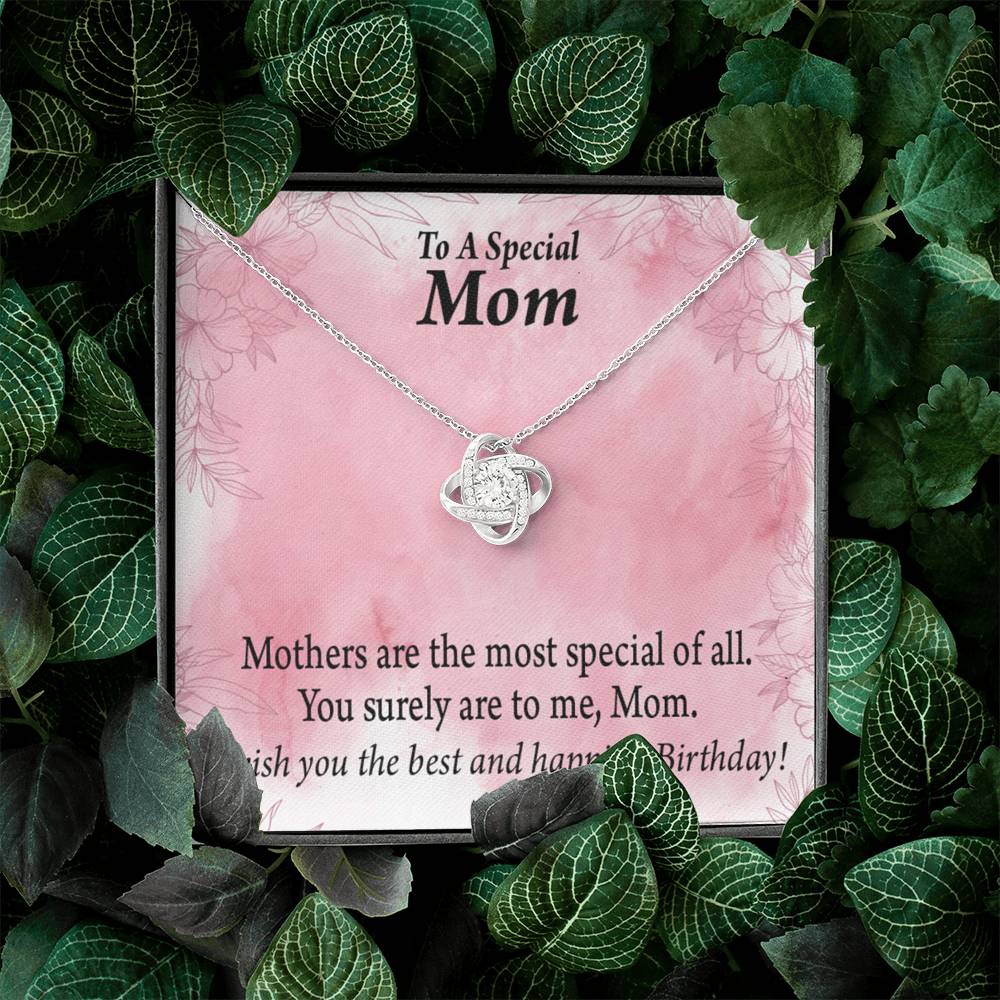 To Mom Special Birthday Love Knot Message Card From Son Daughter Gift Anniversary Birthday Graduation-Express Your Love Gifts