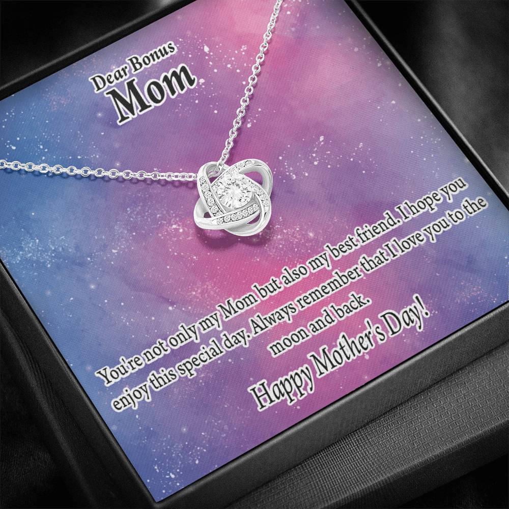 Bonus Mom Bestfriend Happy Mother'S Day Love Knot Message Card From Son Daughter Gift Anniversary Birthday Graduation Mothers Day-Express Your Love Gifts