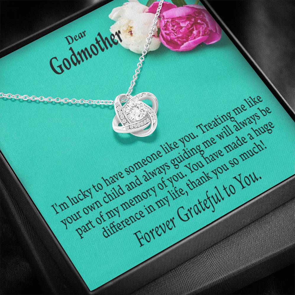 Godmother Necklace Not Everyone Has You Love Knot Message Card From Son Daughter Gift Anniversary Birthday Graduation-Express Your Love Gifts