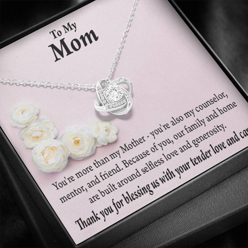 To Mom More Than My Mother Love Knot Message Card From Son Daughter Gift Anniversary Birthday Graduation Mothers Day-Express Your Love Gifts