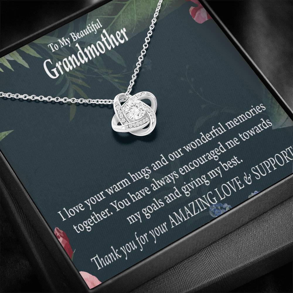 Grandmother Necklace Mothers Day From Grandson Love Knot Message Card-Express Your Love Gifts