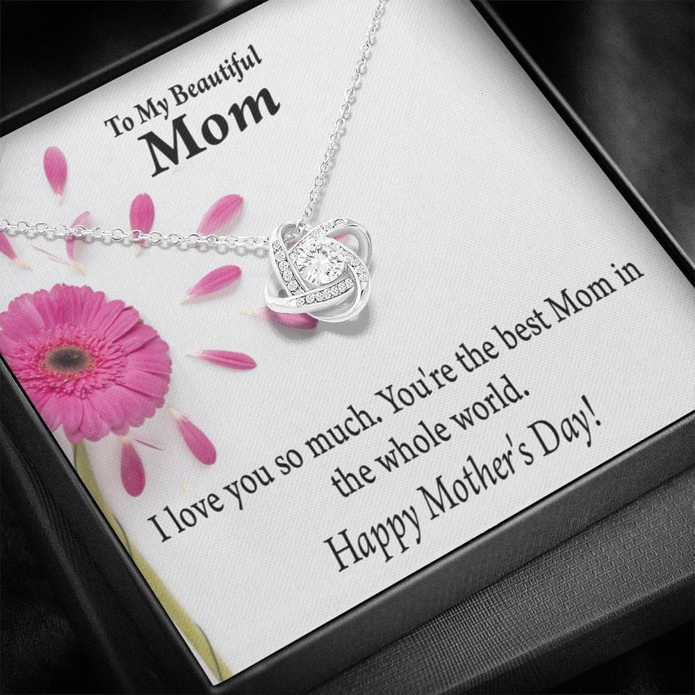 You'Re The Best Happy Mother'S Day Love Knot Pendant Message Card-Express Your Love Gifts