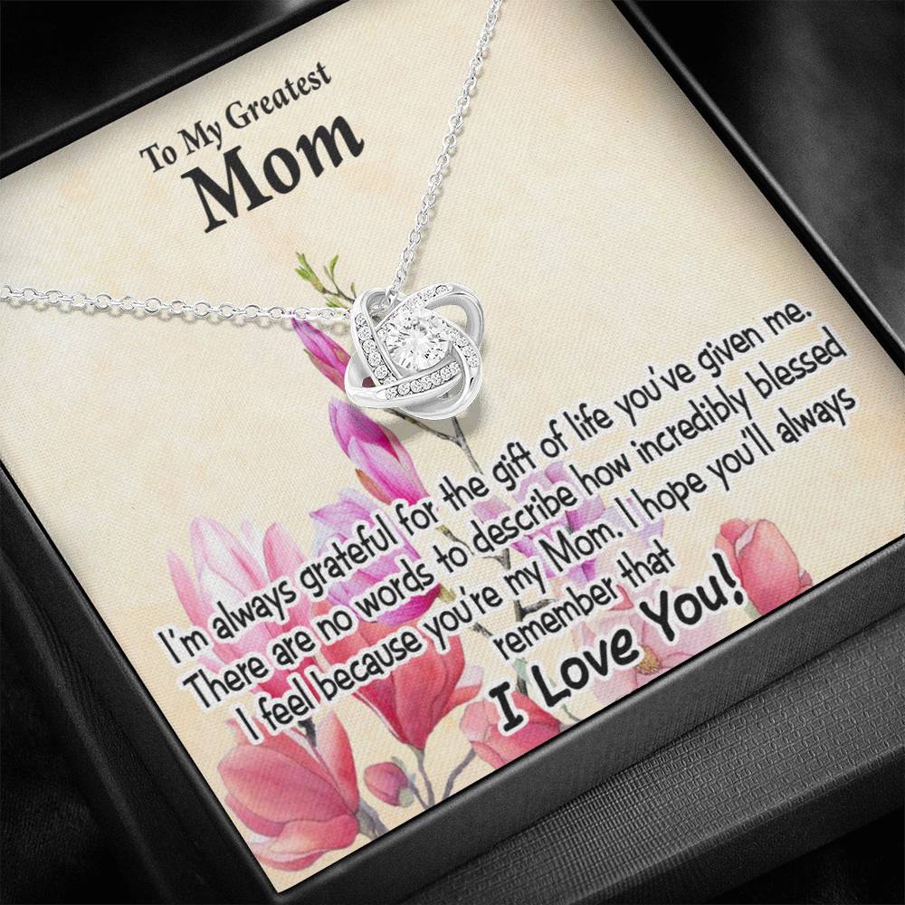 To Mom Incredibly Blessed Love Knot Message Card From Son Daughter Gift Anniversary Birthday Graduation Mothers Day-Express Your Love Gifts