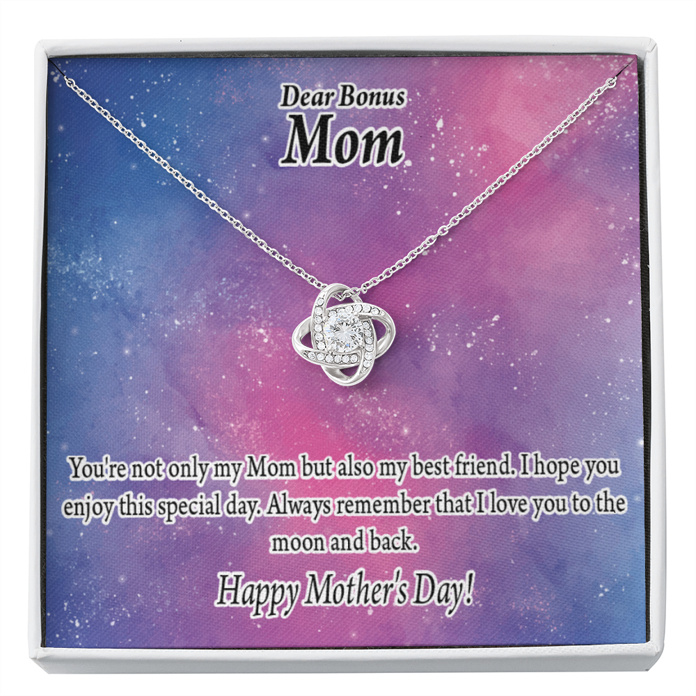 Bonus Mom Bestfriend Happy Mother'S Day Love Knot Message Card From Son Daughter Gift Anniversary Birthday Graduation Mothers Day-Express Your Love Gifts