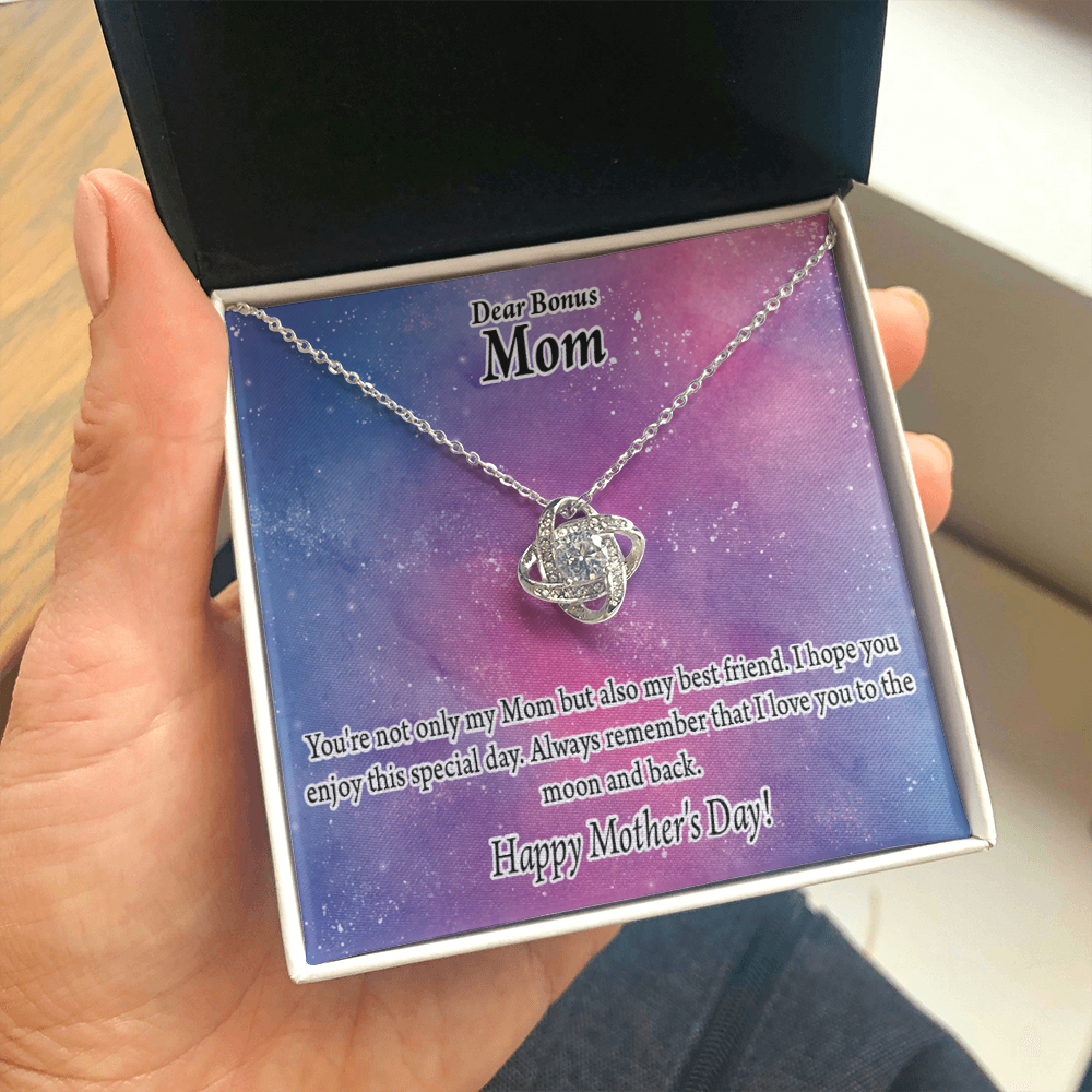 Bonus Mom Bestfriend Happy Mother'S Day Love Knot Message Card From Son Daughter Gift Anniversary Birthday Graduation Mothers Day-Express Your Love Gifts