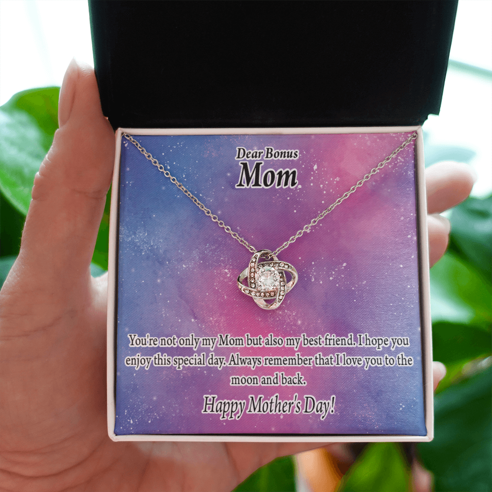 Bonus Mom Bestfriend Happy Mother'S Day Love Knot Message Card From Son Daughter Gift Anniversary Birthday Graduation Mothers Day-Express Your Love Gifts