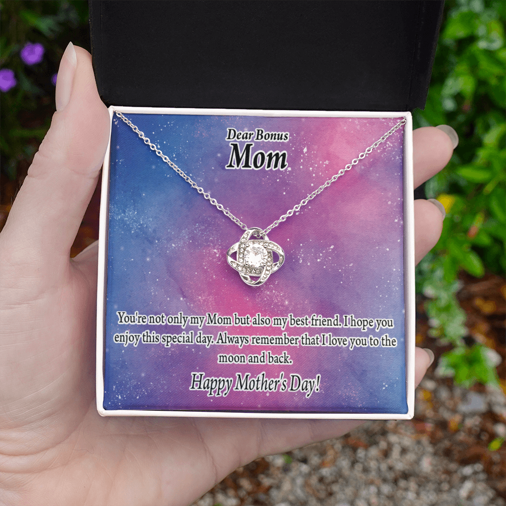 Bonus Mom Bestfriend Happy Mother'S Day Love Knot Message Card From Son Daughter Gift Anniversary Birthday Graduation Mothers Day-Express Your Love Gifts
