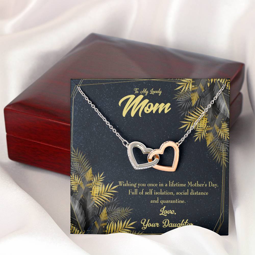 Mother's Day Daughter To Mom Inseparable Love Pendant 18k Rose Gold Finish 16” Mom Necklace-Express Your Love Gifts