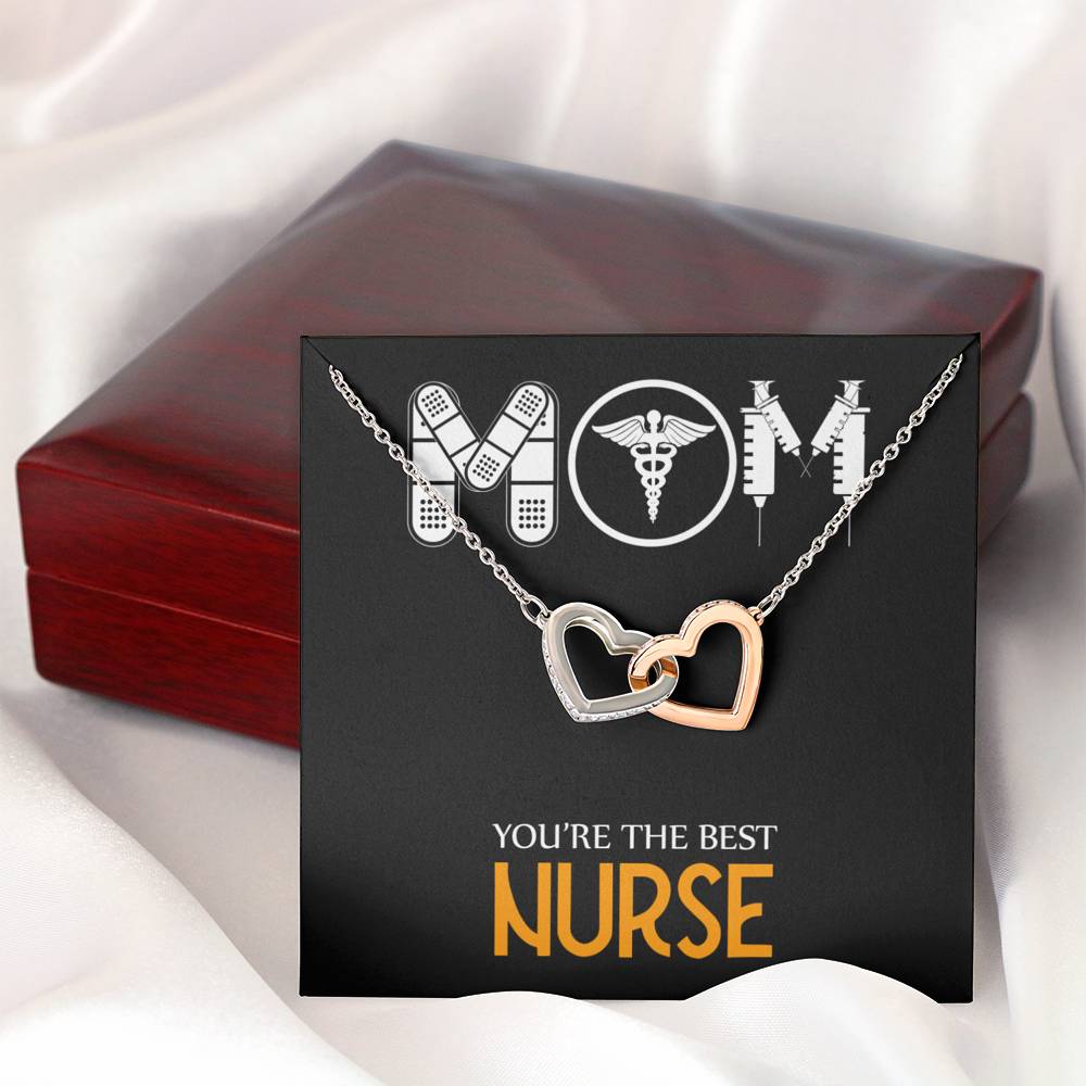 Mom Nurse Gift You Are The Best Inseparable Love Pendant 18k Rose Gold Finish 16” Mom Necklace-Express Your Love Gifts