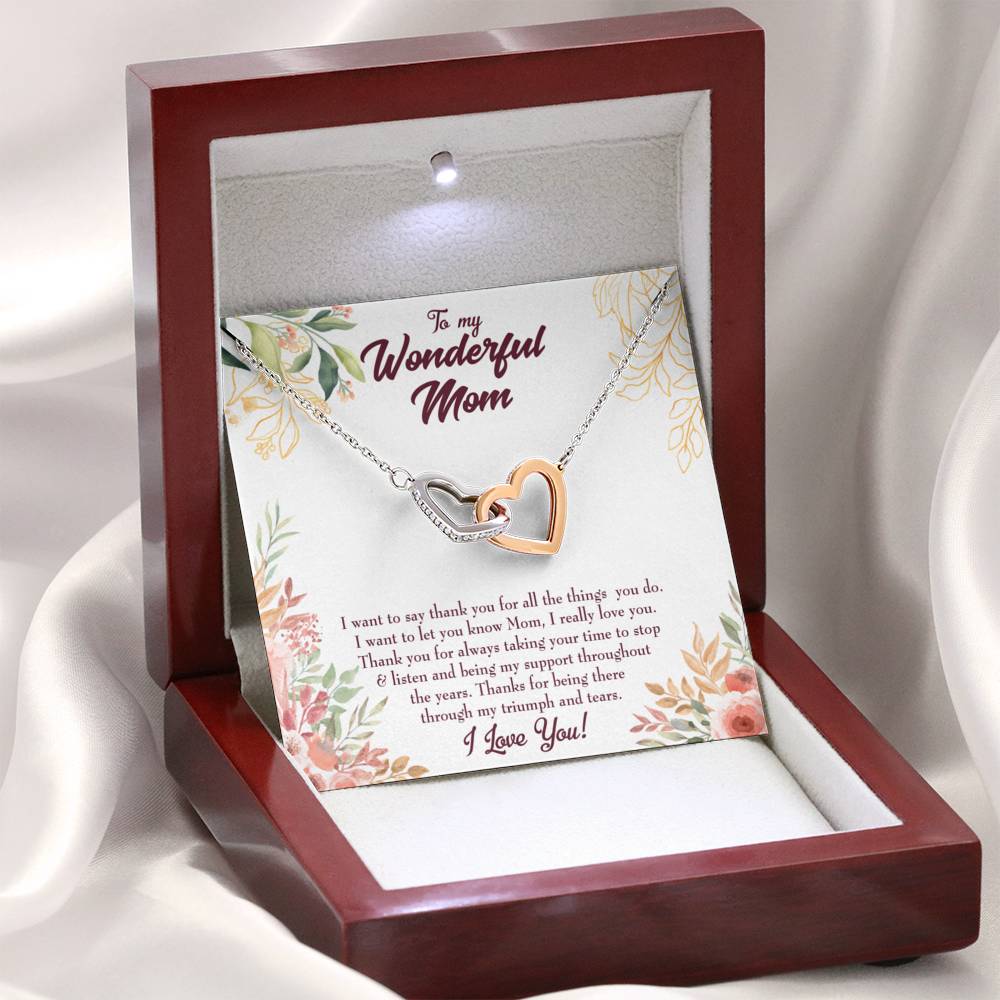 Mother Necklace All Support Inseparable Love Pendant Keepsake Card-Express Your Love Gifts