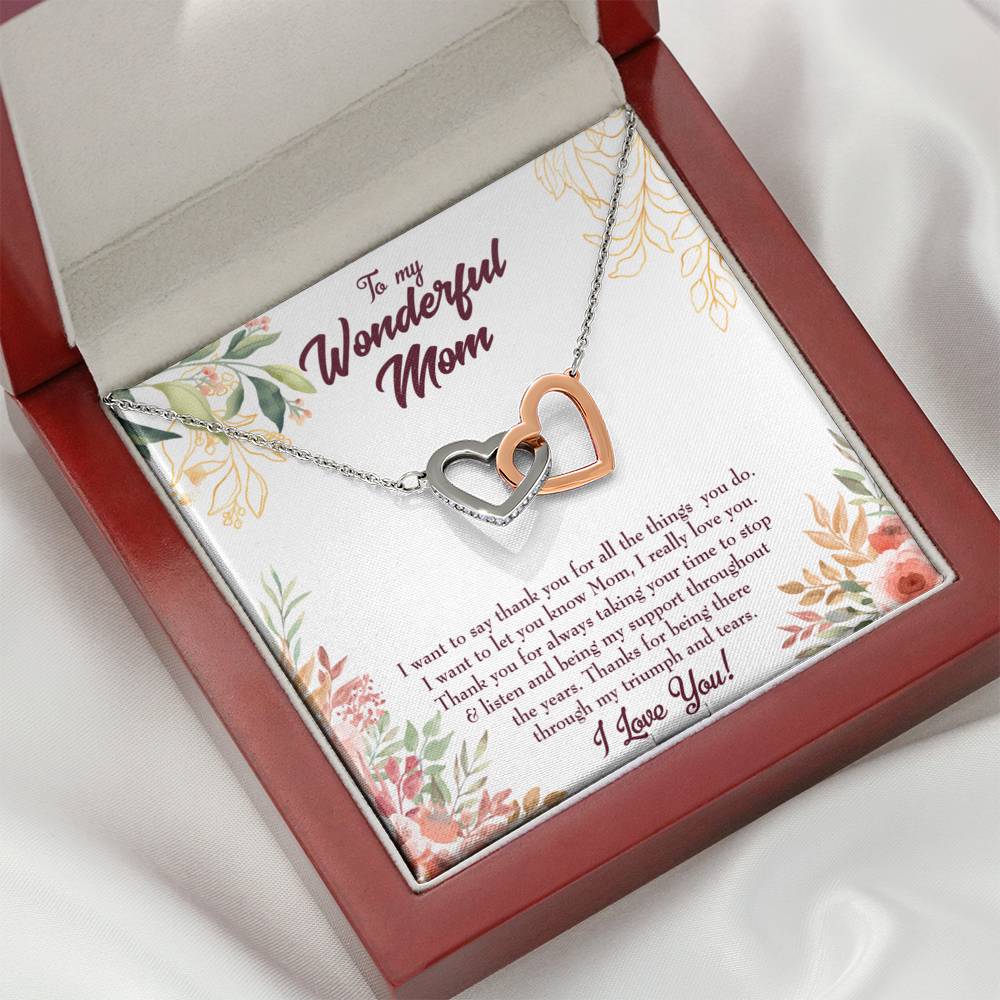 Mother Necklace All Support Inseparable Love Pendant Keepsake Card-Express Your Love Gifts