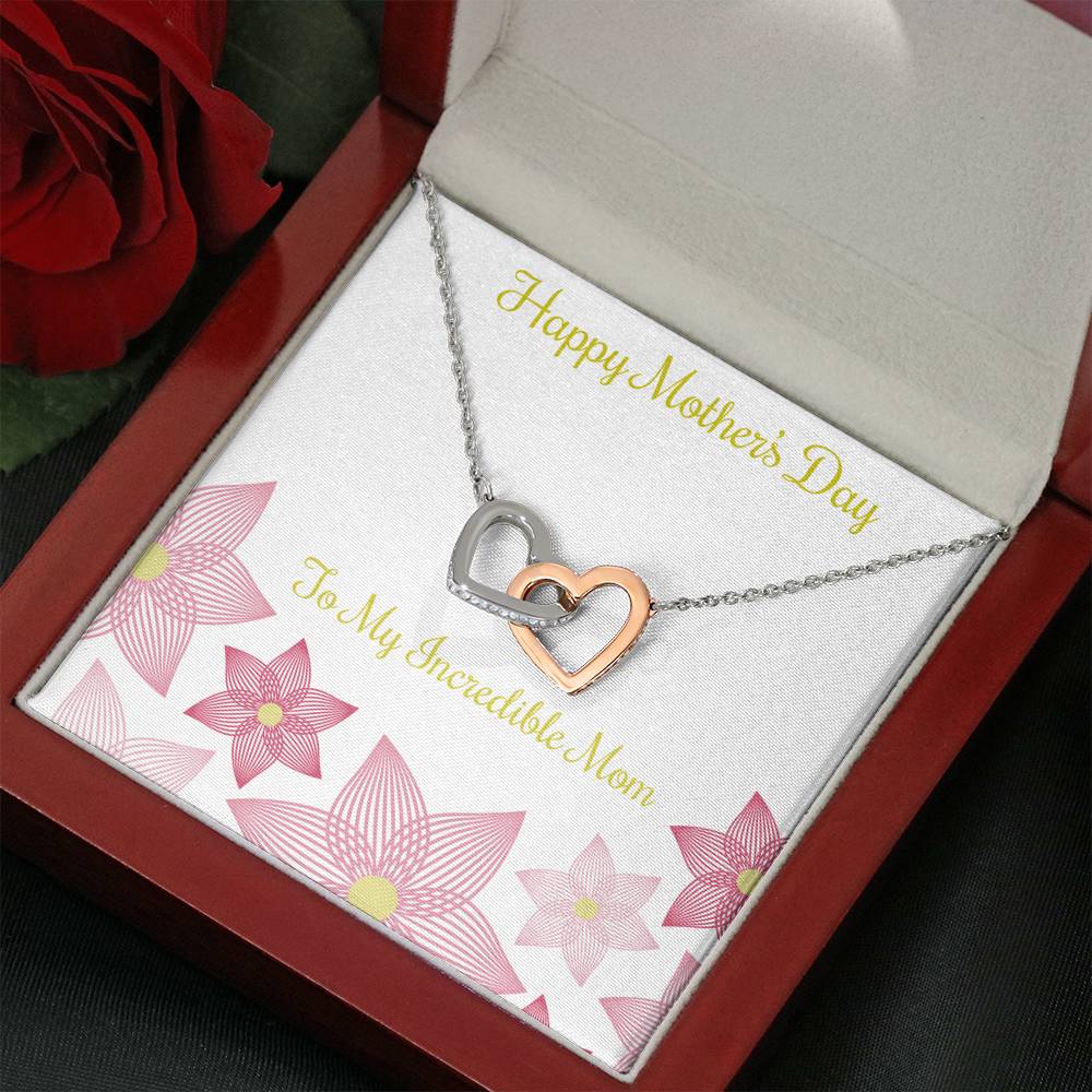 Mothers Day Gift Incredible Mom Inseparable Necklace Pendant 18k Rose Gold Finish 16”-Express Your Love Gifts