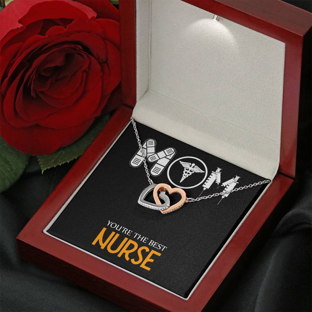Mom Nurse Gift You Are The Best Inseparable Love Pendant 18k Rose Gold Finish 16” Mom Necklace-Express Your Love Gifts
