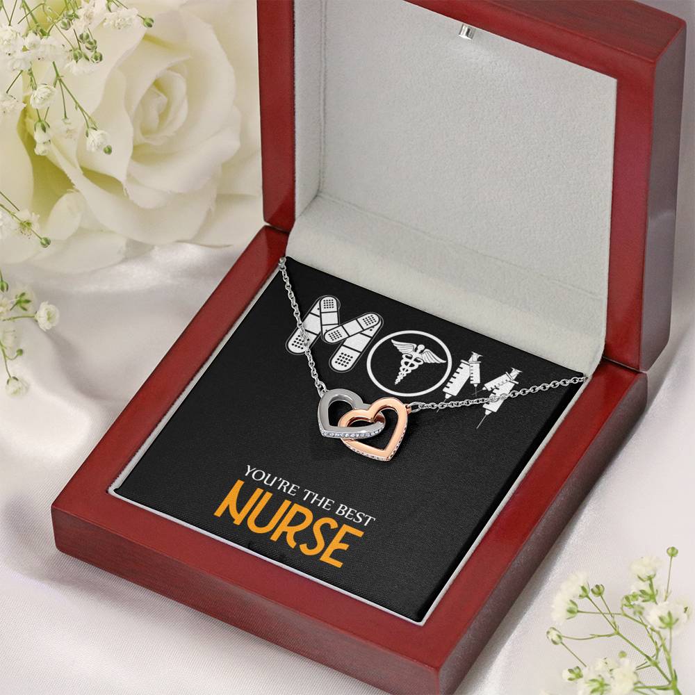 Mom Nurse Gift You Are The Best Inseparable Love Pendant 18k Rose Gold Finish 16” Mom Necklace-Express Your Love Gifts