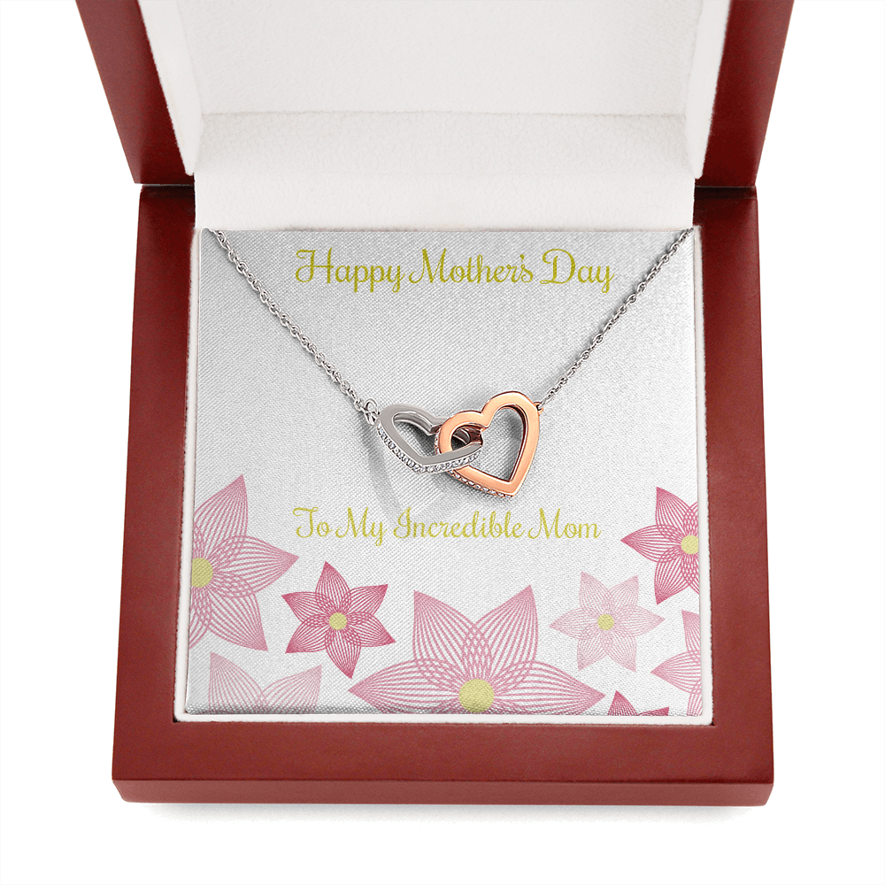 Mothers Day Gift Incredible Mom Inseparable Necklace Pendant 18k Rose Gold Finish 16”-Express Your Love Gifts