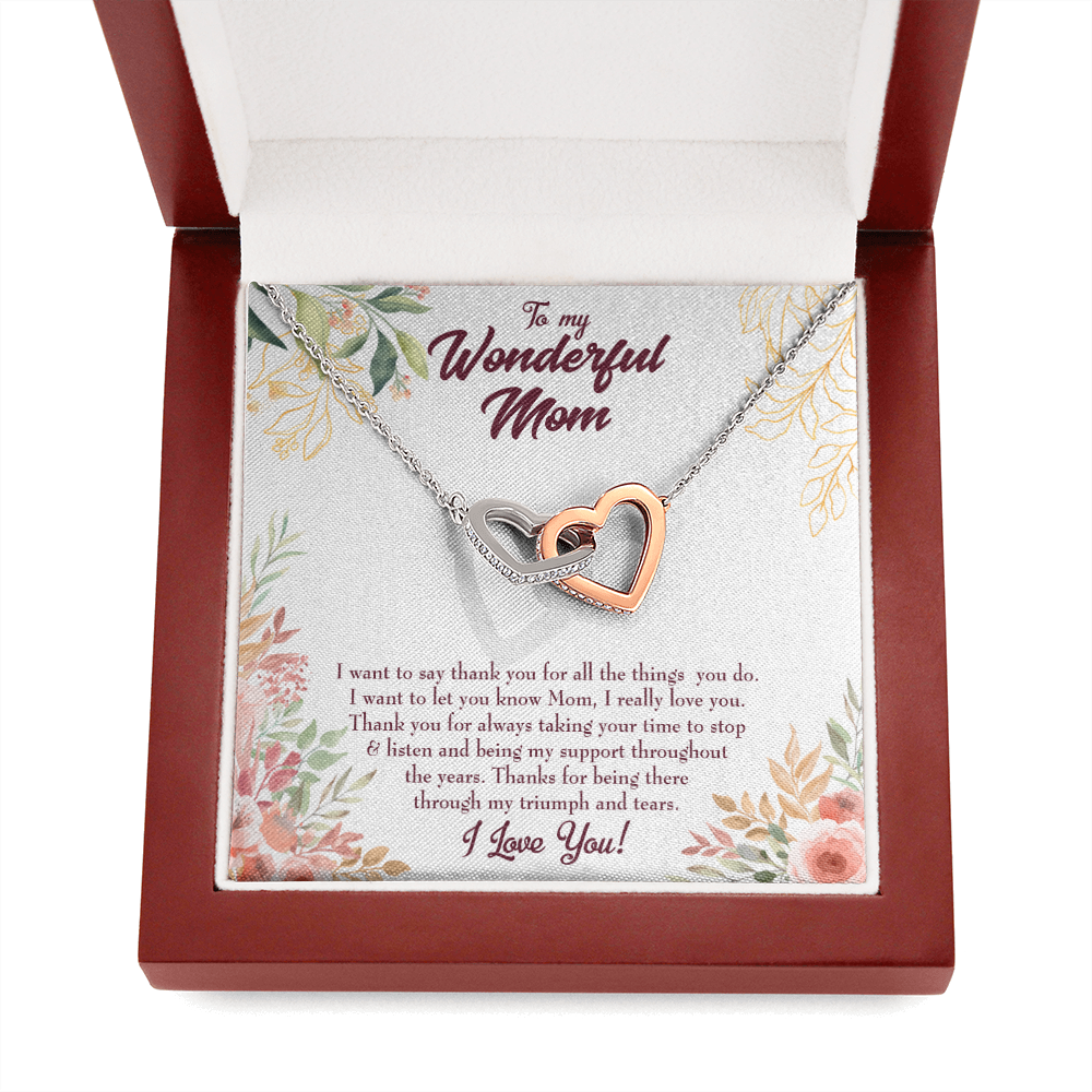 Mother Necklace All Support Inseparable Love Pendant Keepsake Card-Express Your Love Gifts