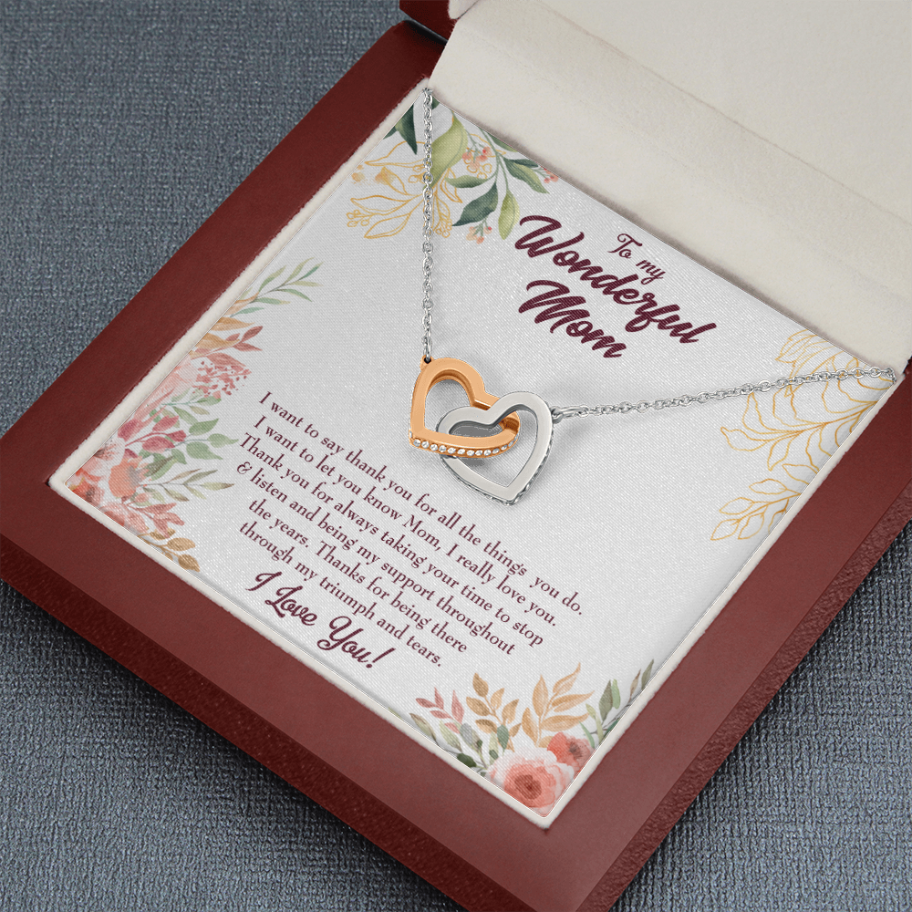 Mother Necklace All Support Inseparable Love Pendant Keepsake Card-Express Your Love Gifts