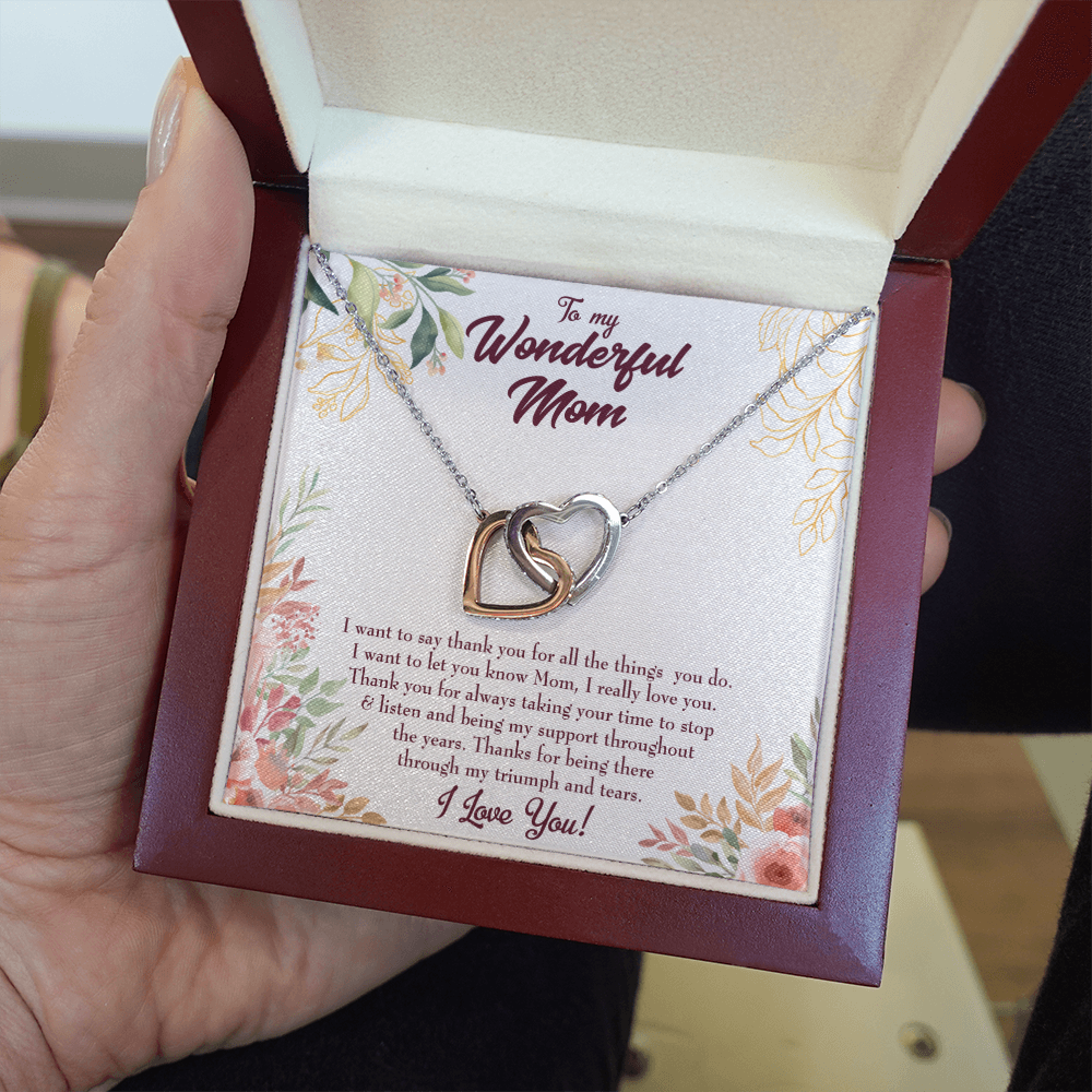 Mother Necklace All Support Inseparable Love Pendant Keepsake Card-Express Your Love Gifts