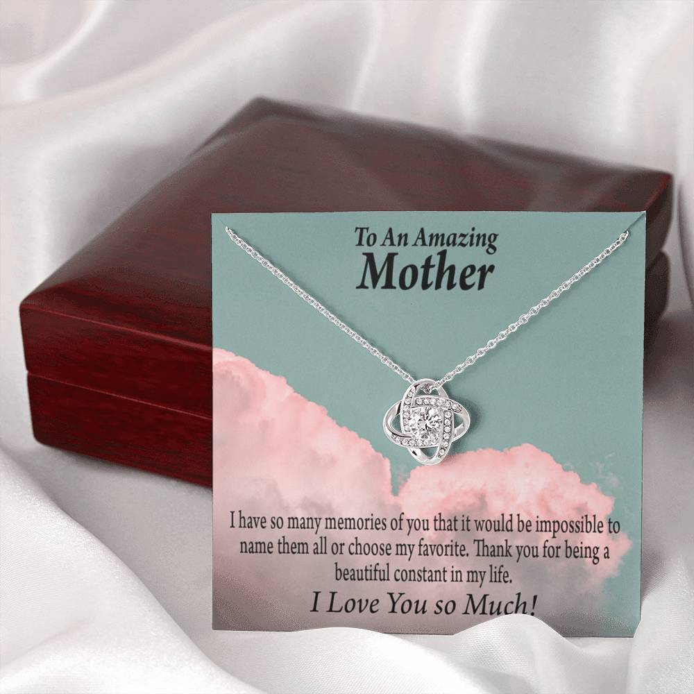 To Mom Constant In My Life Love Knot Message Card From Son Daughter Gift Anniversary Birthday Graduation-Express Your Love Gifts