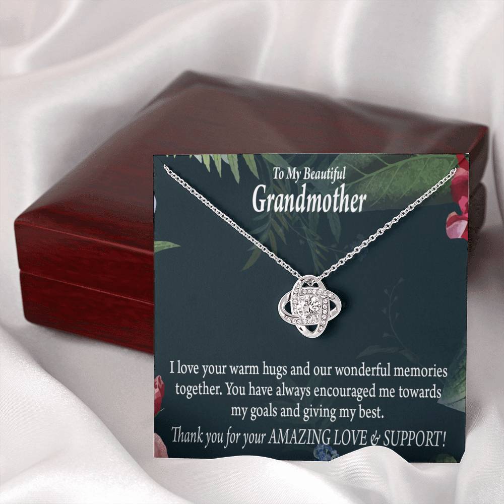 Grandmother Necklace Mothers Day From Grandson Love Knot Message Card-Express Your Love Gifts