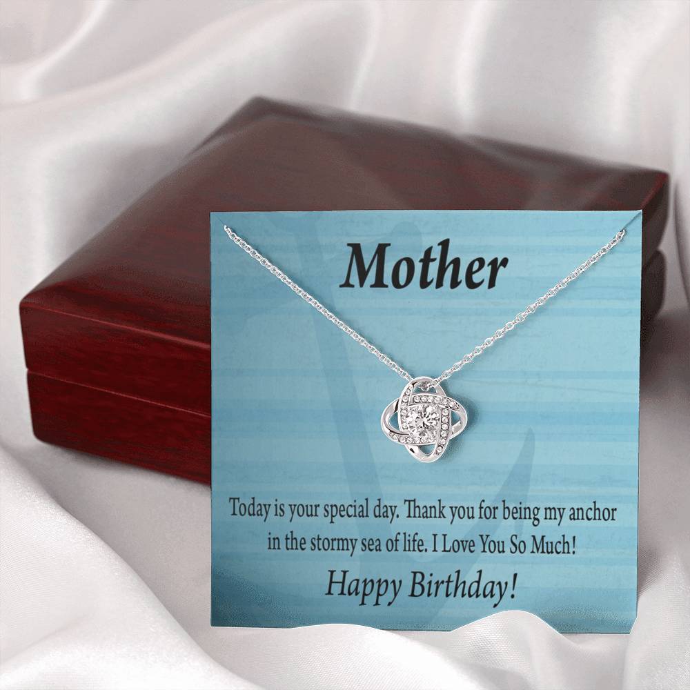 Happy Birthday Mom My Anchor Love Knot Message Card From Son Daughter Gift Anniversary Birthday Graduation-Express Your Love Gifts